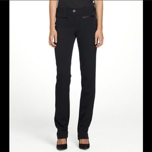 Tory Burch ISABEL Black Straight Leg Wool Pants
